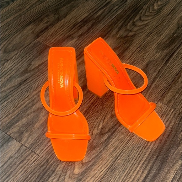 Fashion Nova Shoes - Fashion Nova Women's Orange Heels
